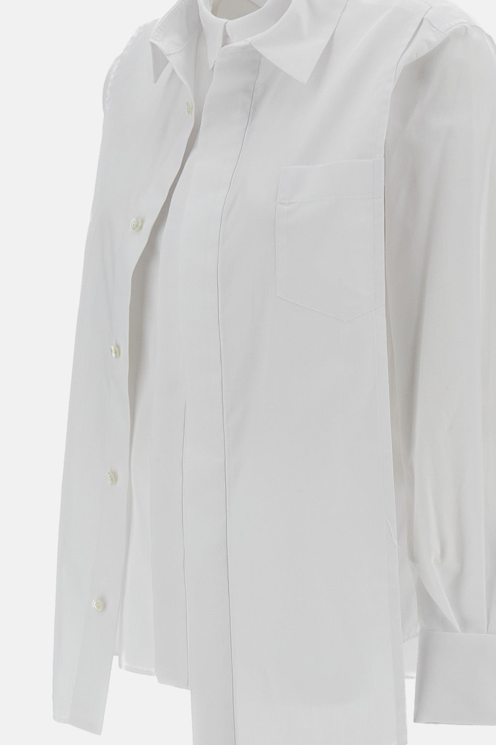 Sacai Women Hybrid Poplin Shirt SACAI