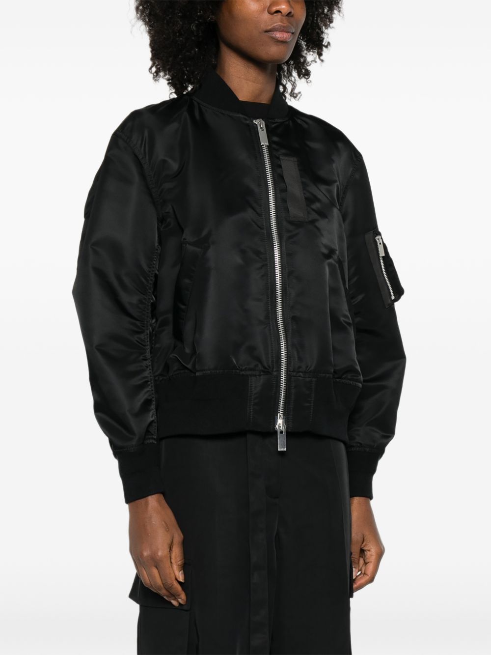 Sacai Women Nylon Bomber Jacket SACAI