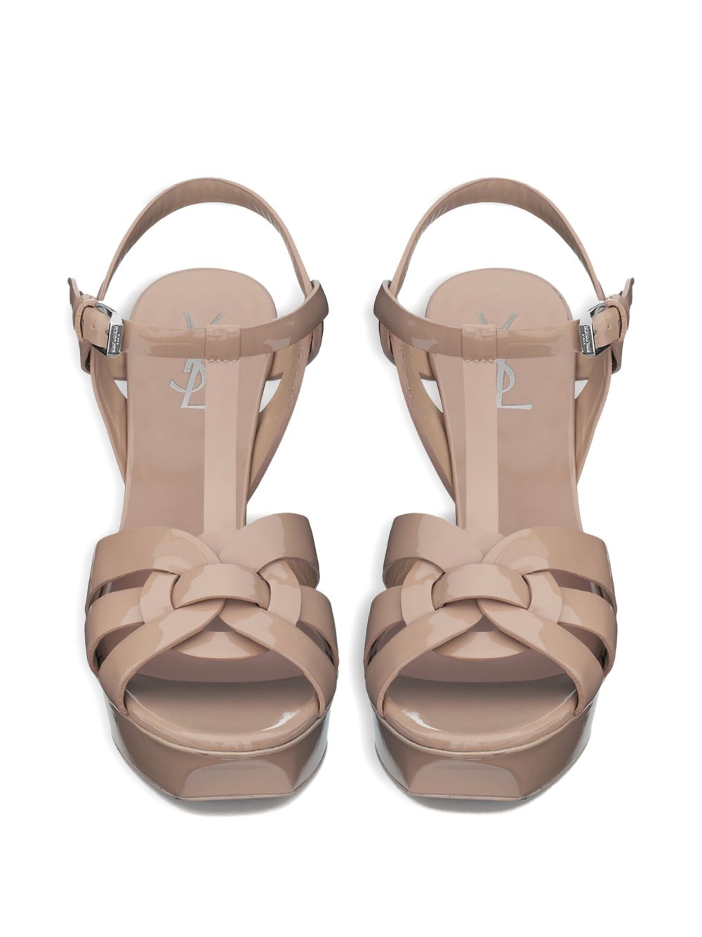 Saint Laurent Women Tribute Leather Heel Sandals