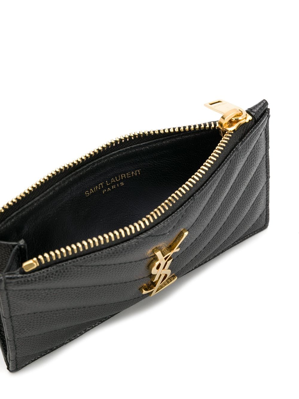 Saint Laurent Women Cassandre Leather Card Case SAINT LAURENT