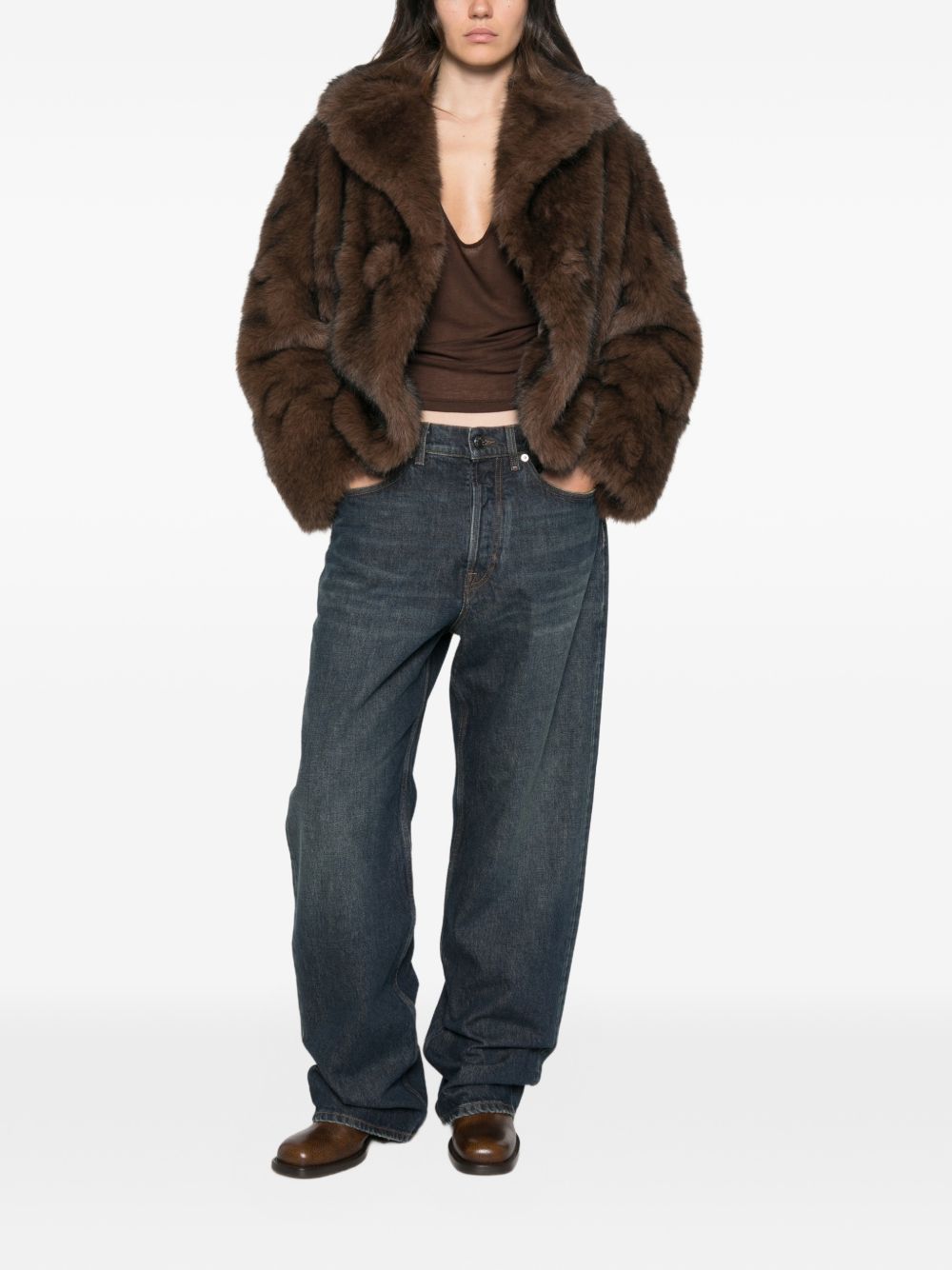 Ermanno Scervino Women Faux Fur Jacket ERMANO SCERVINO
