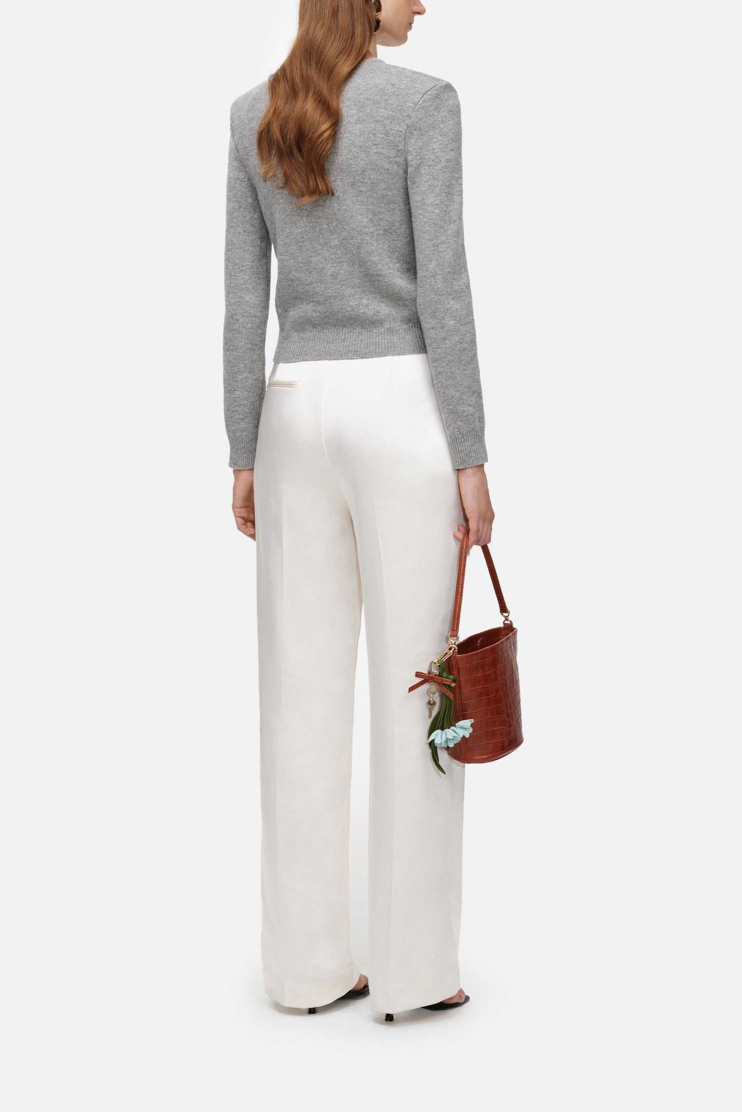 Self-Portrait Women Grey Flower Wool Jumper SELF-PORTRAIT
