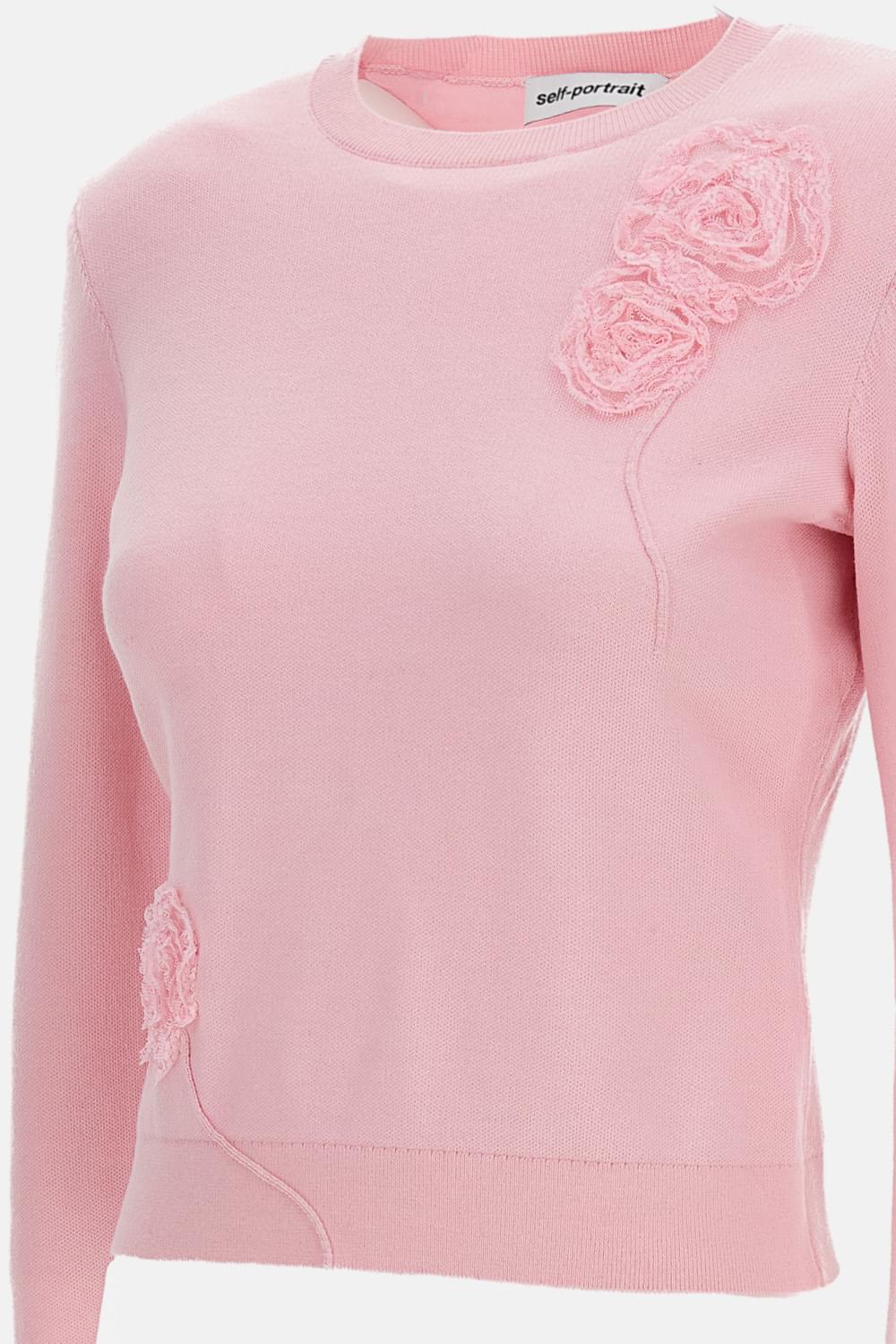 Self-Portrait Women Flower Knit Jumper SELF-PORTRAIT
