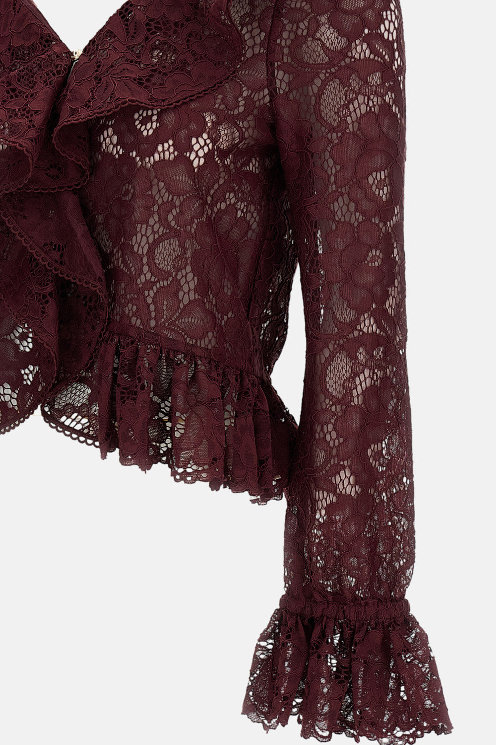 Self-Portrait Women Lace Ruffle Top SELF-PORTRAIT