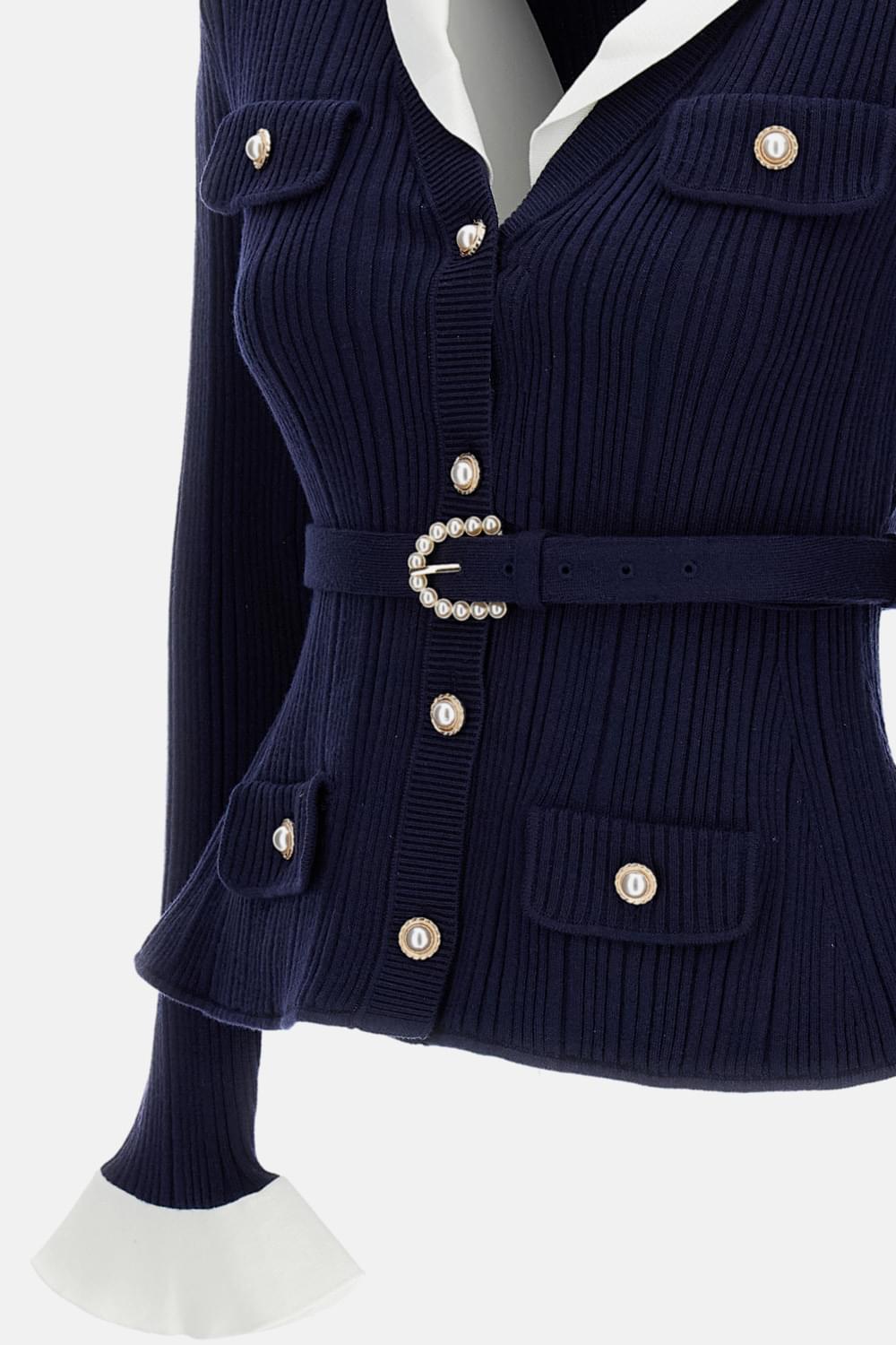 Self-Portrait Women Ribbed Knit Cardigan SELF-PORTRAIT