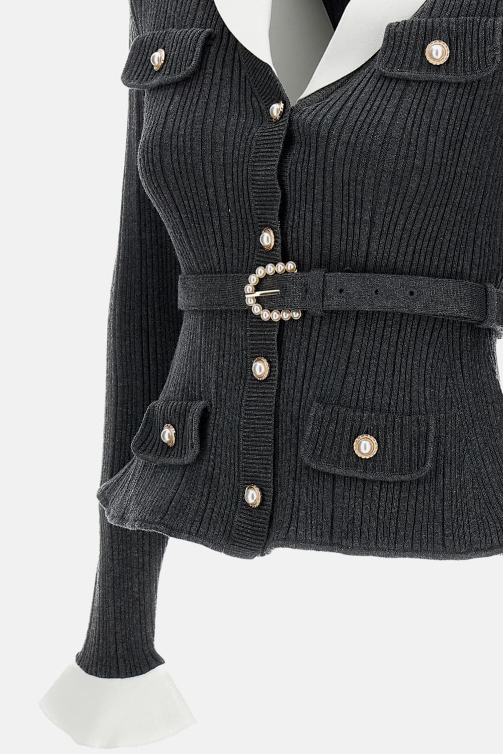 Self-Portrait Women Ribbed Knit Cardigan SELF-PORTRAIT