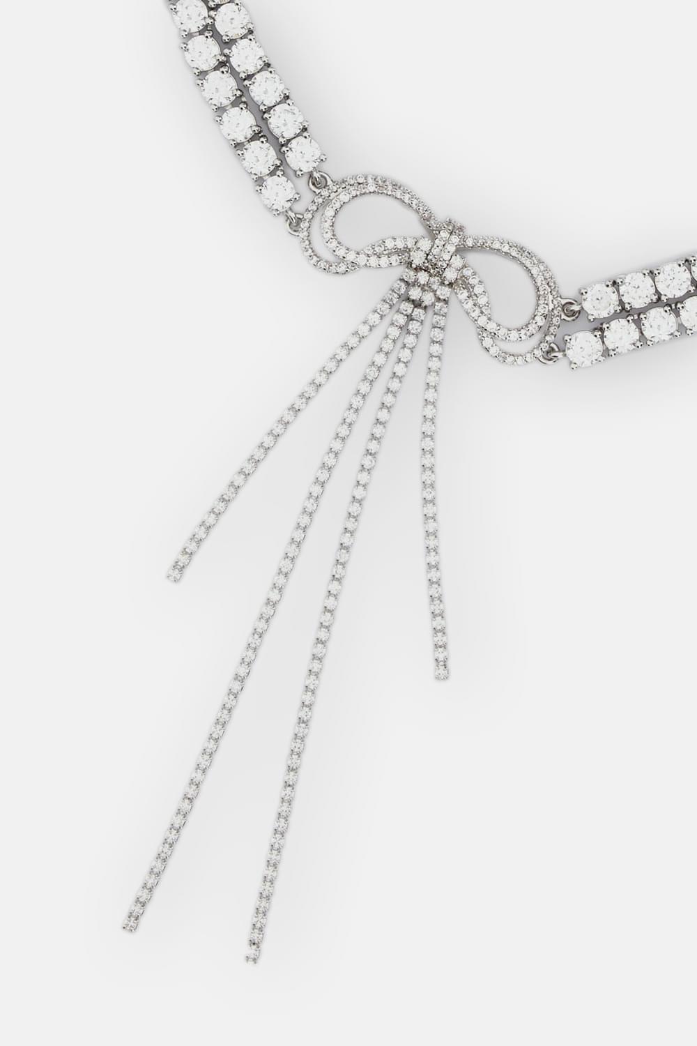 Self-Portrait Women Double Crystal Bow Choker SELF-PORTRAIT