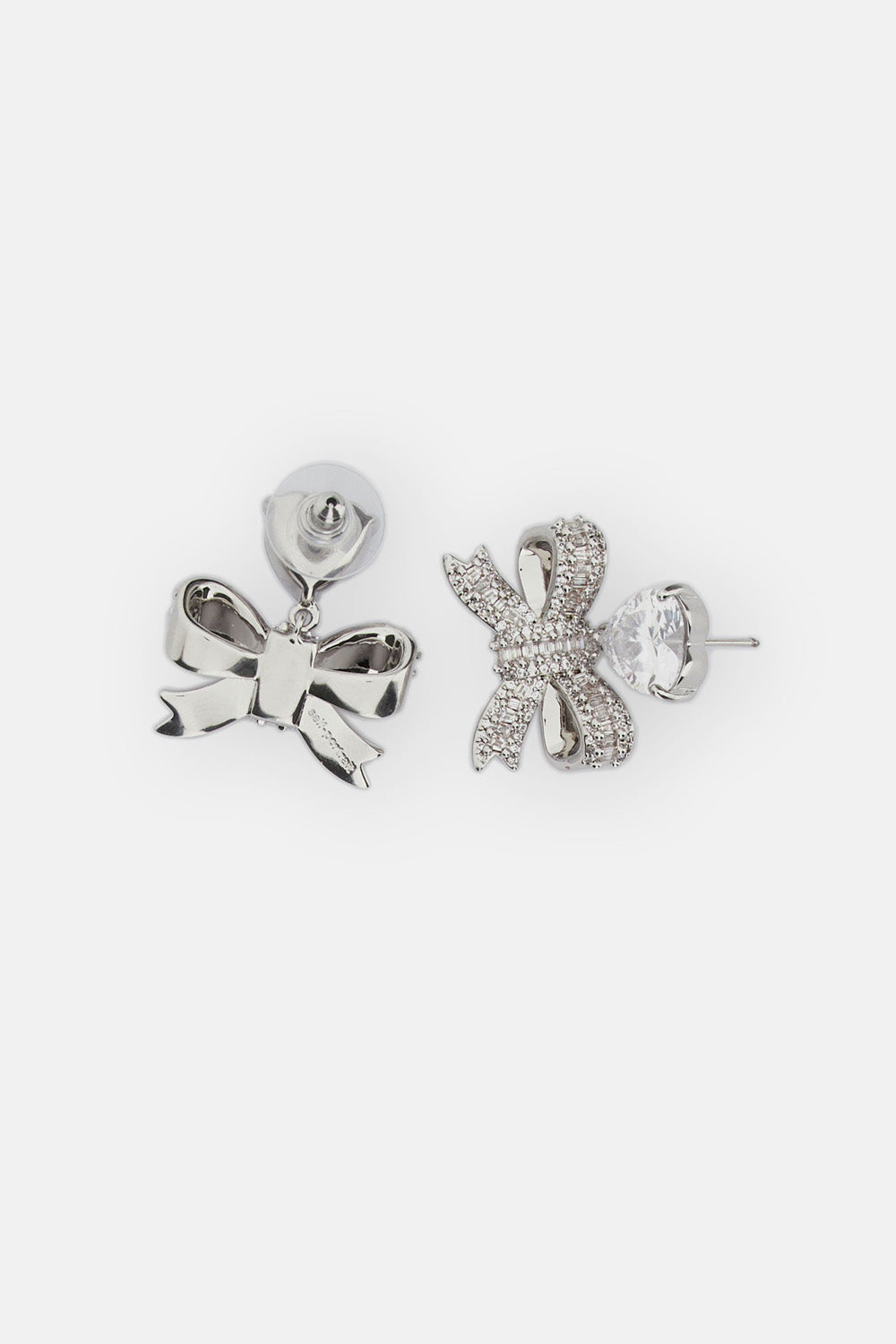 Self-Portrait Women Crystal Heart Bow Drop Earrings SELF-PORTRAIT