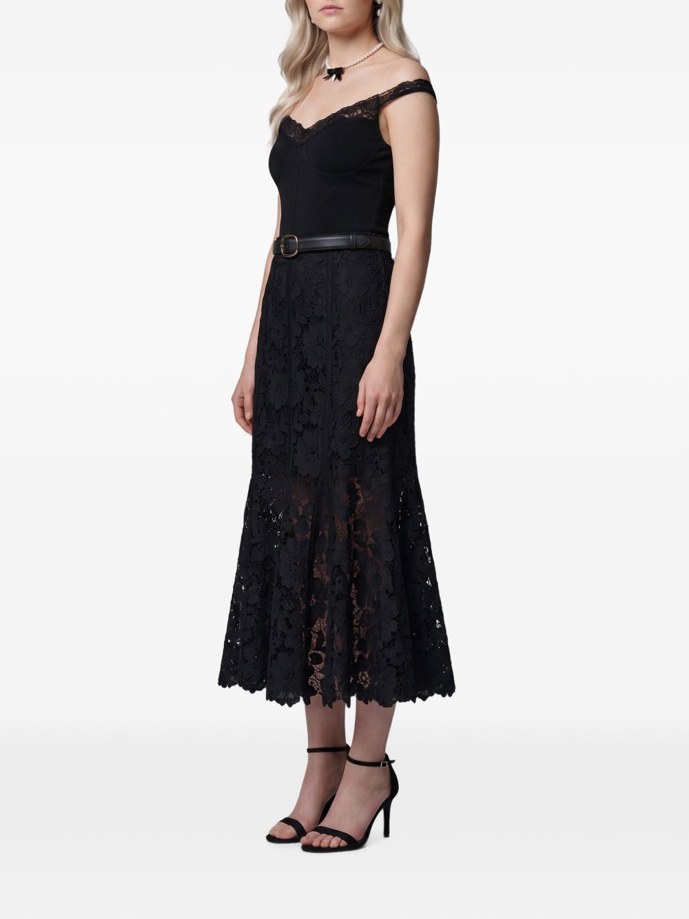 Self Portrait Women Lace Midi Skirt SELF-PORTRAIT