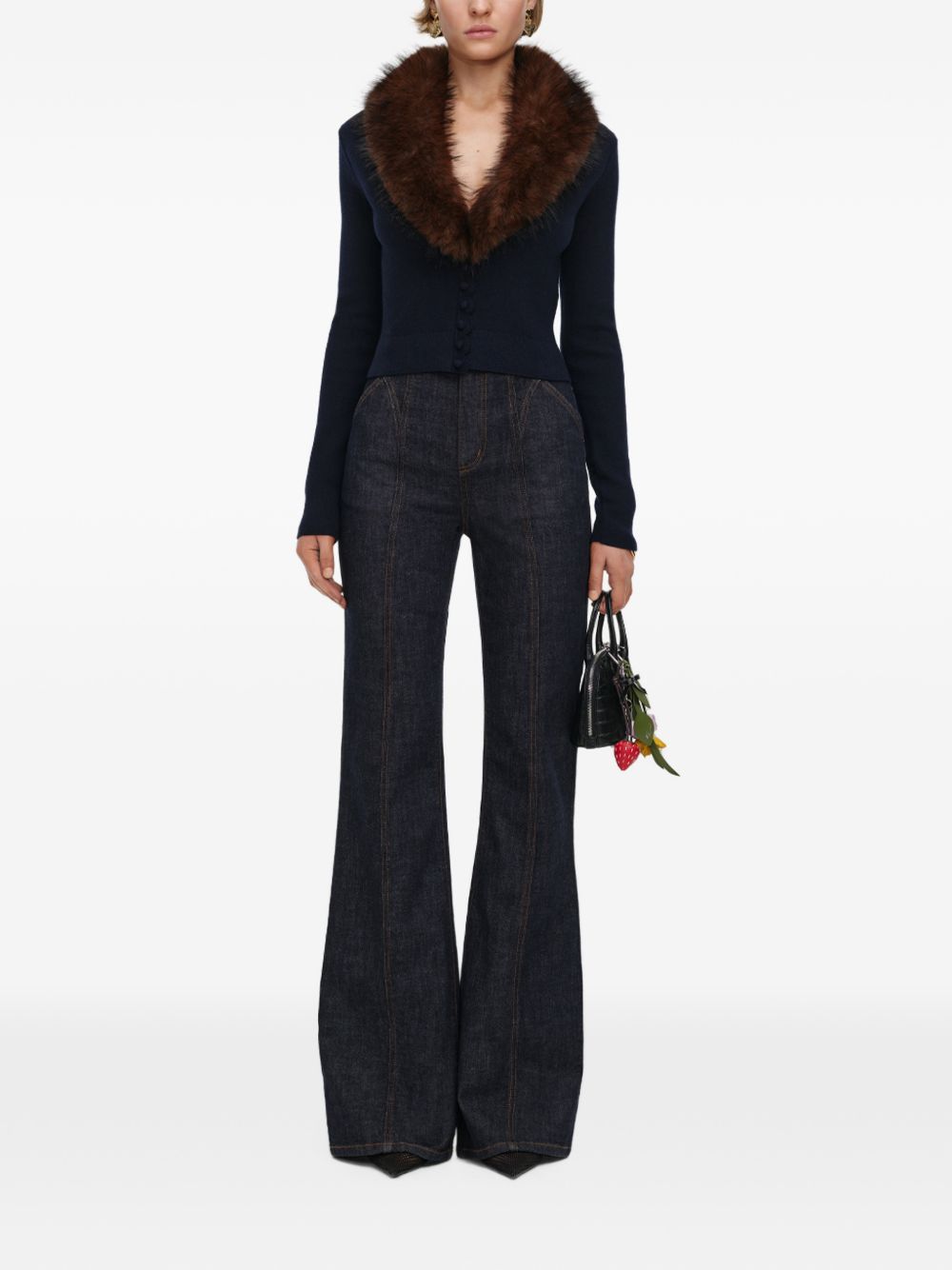Self Portrait Women Shearling Cardigan SELF-PORTRAIT