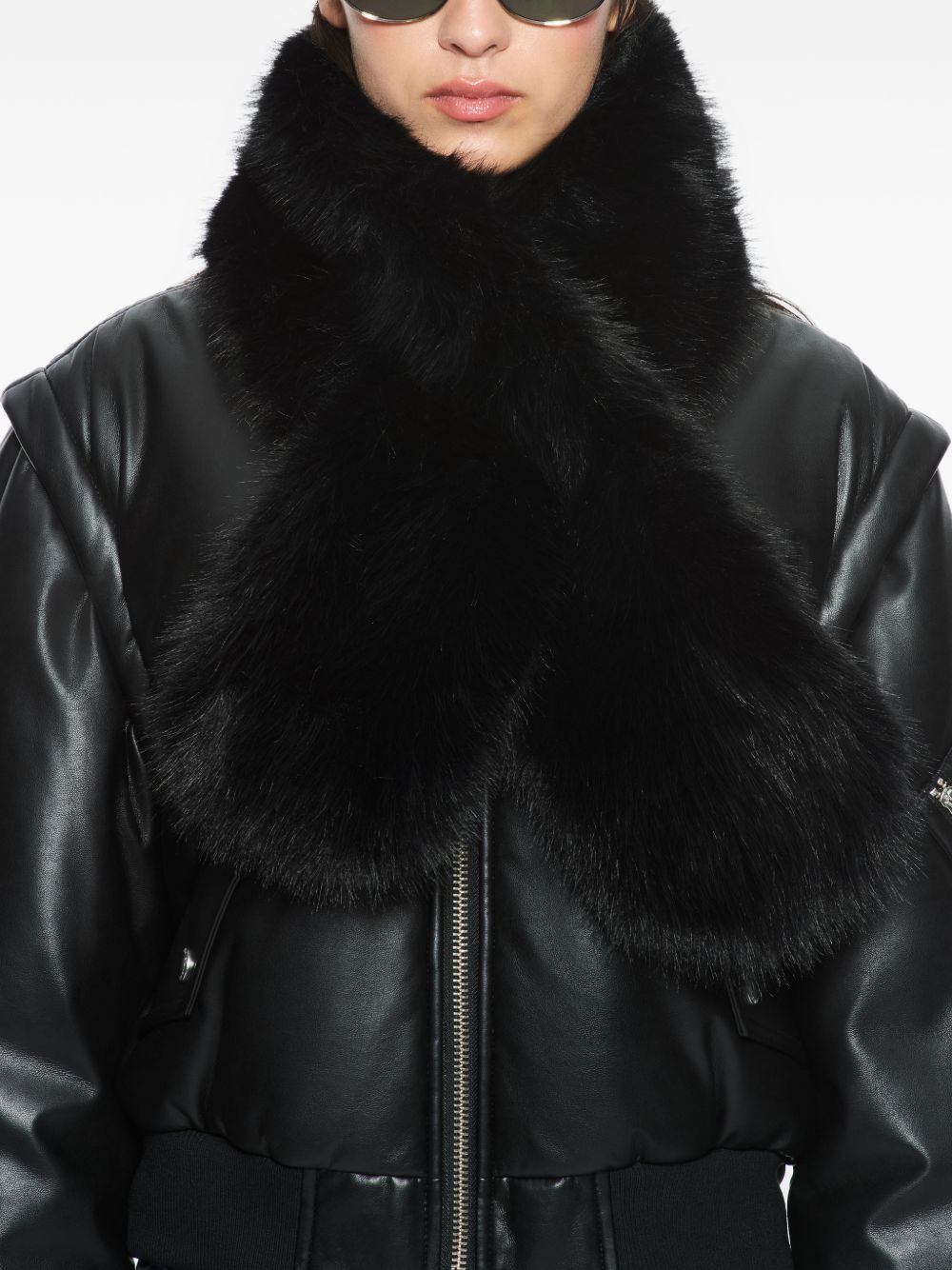 Stand Studio Women Lone Faux Fur Scarf STAND STUDIO
