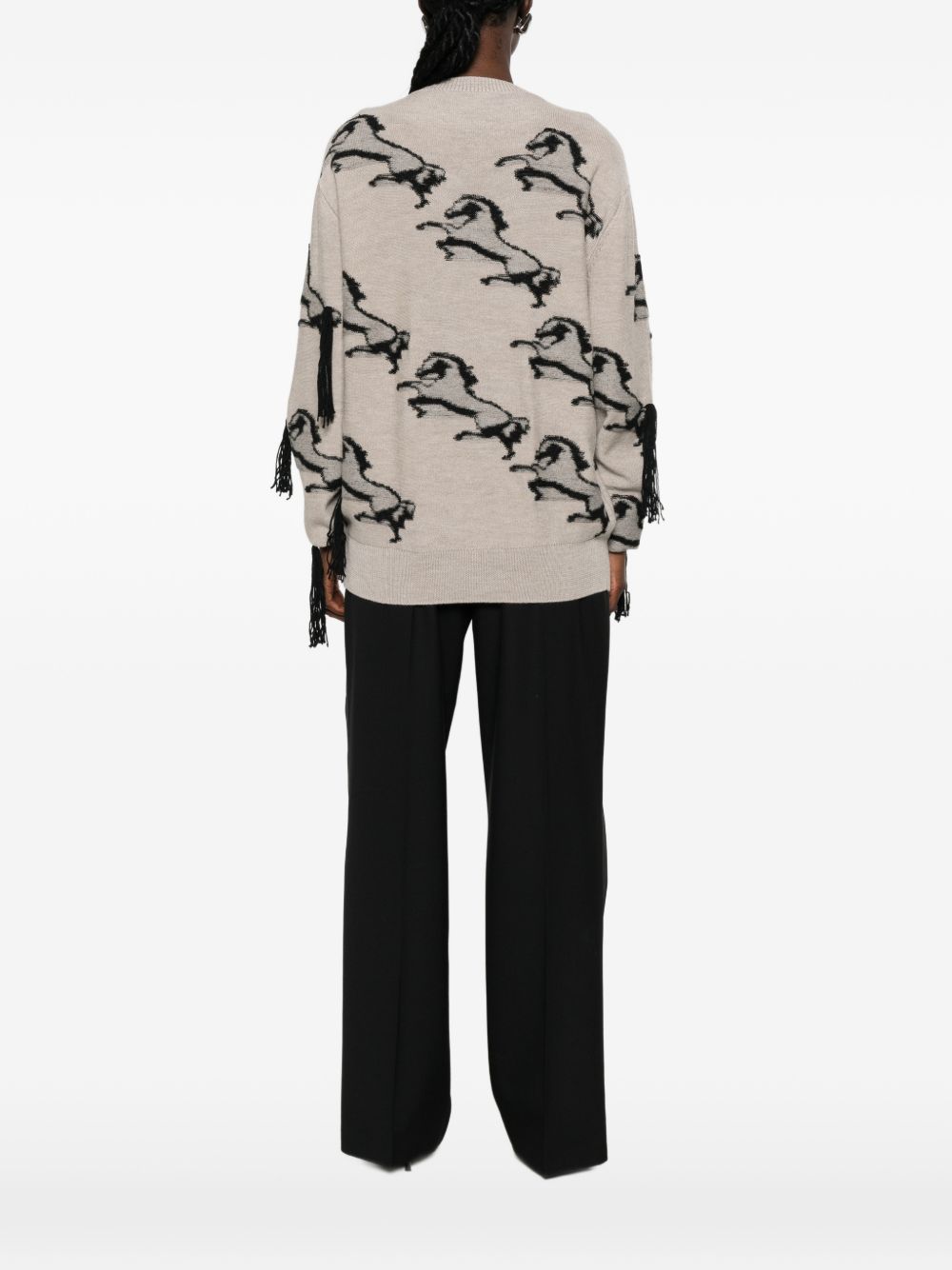 Stella Mccartney Women Embroidered Horse Wool Jumper STELLA MCCARTNEY