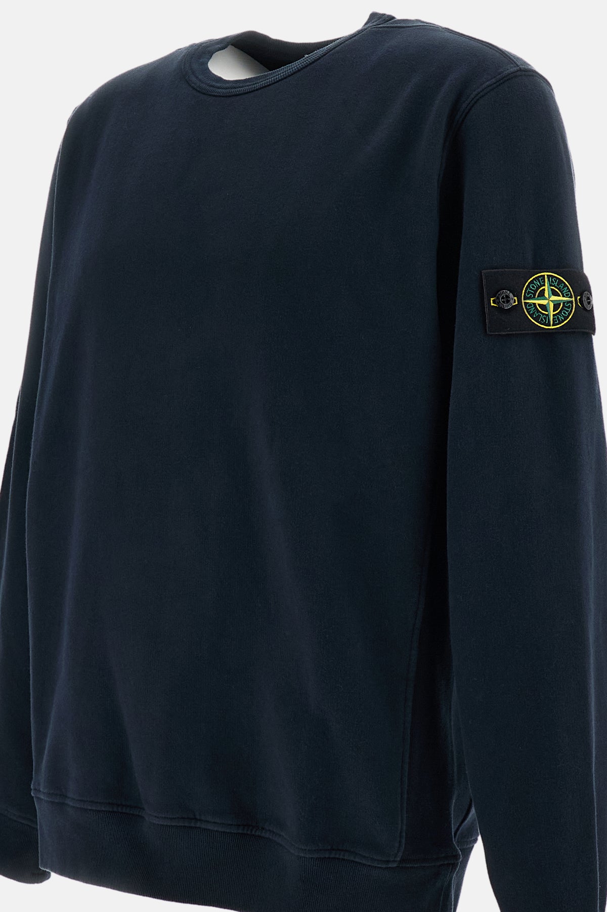 Stone Island Men Brushed Organic Cotton Fleece Crewneck Sweatshirt STONE ISLAND