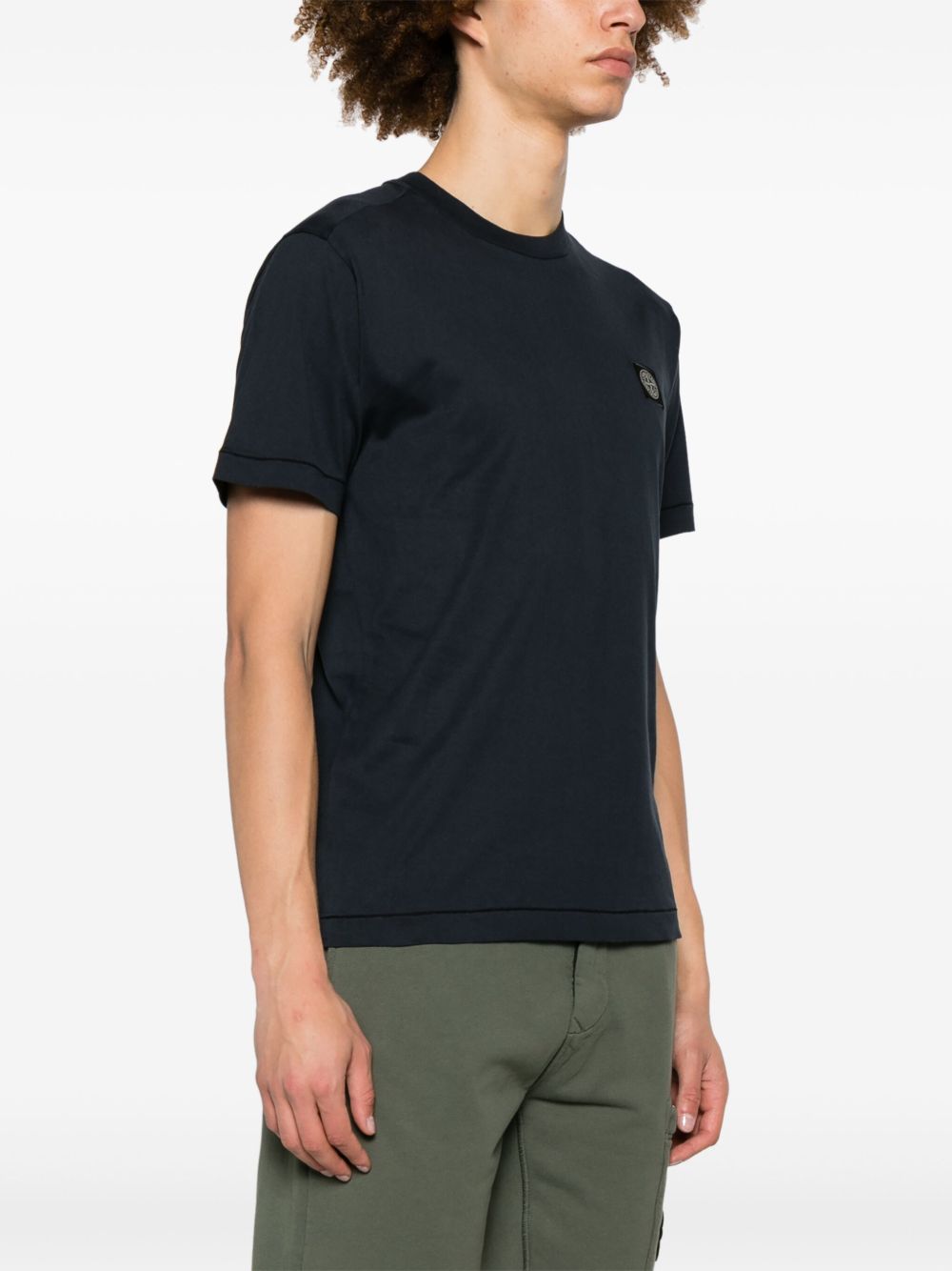 Stone Island Men Logo Cotton T-Shirt