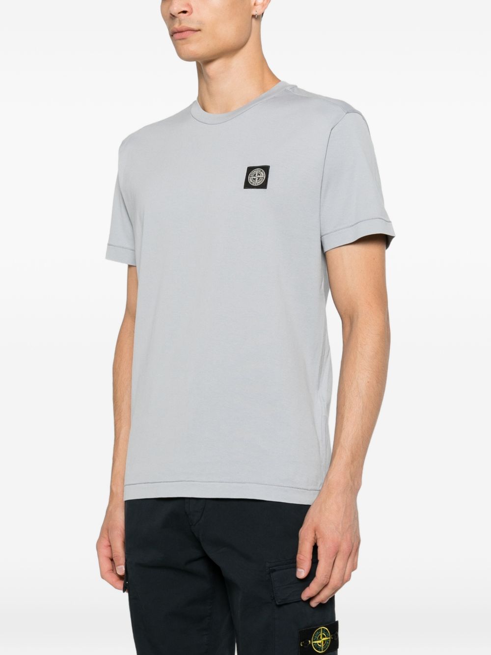 Stone Island Men Logo Cotton T-Shirt STONE ISLAND