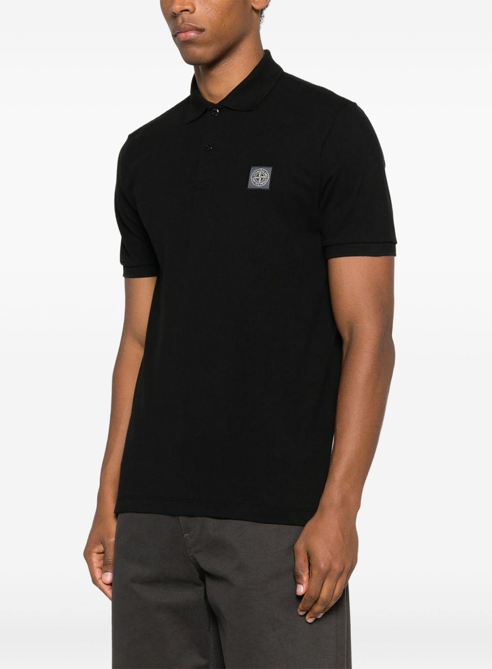 Stone Island Men Logo Cotton Polo Shirt STONE ISLAND