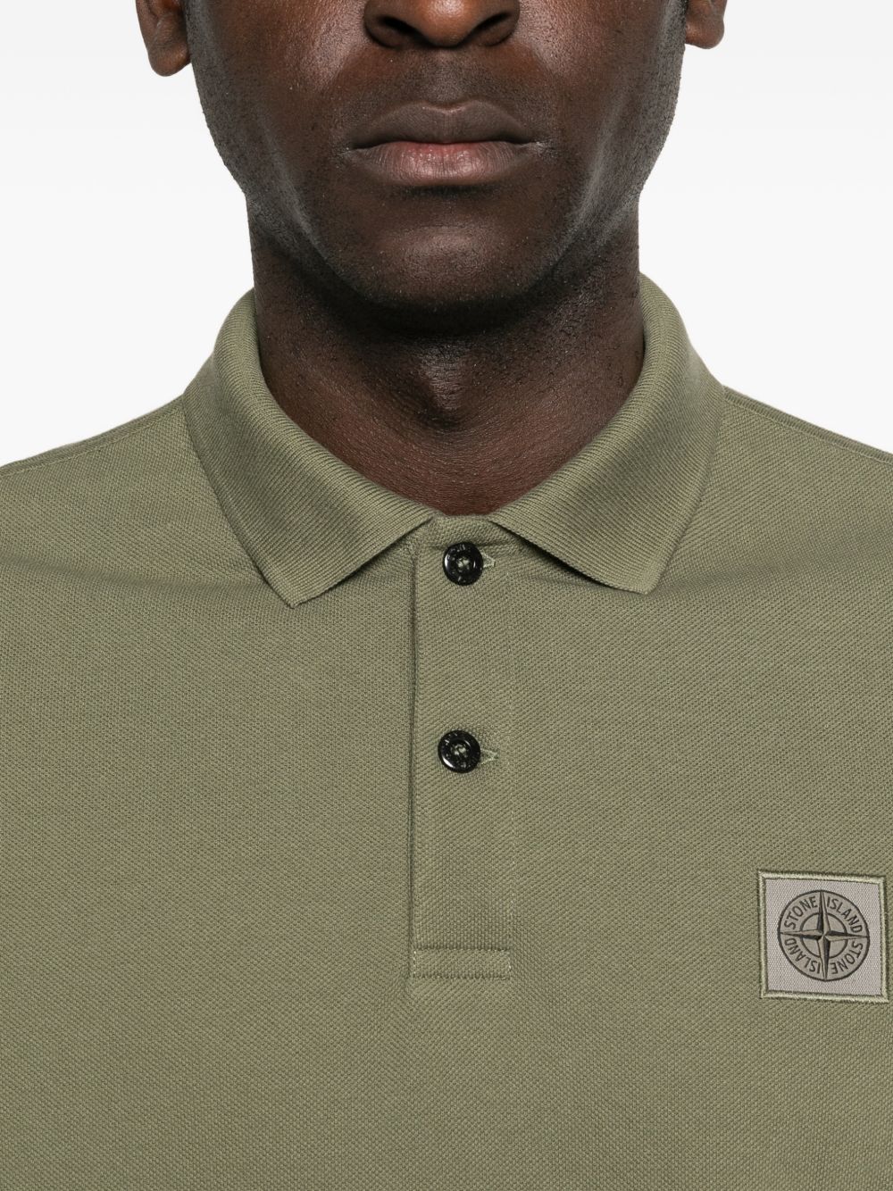Stone Island Men Logo Cotton Polo Shirt