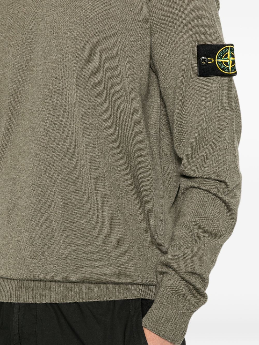 Stone Island Men Wool Crewneck Sweater STONE ISLAND