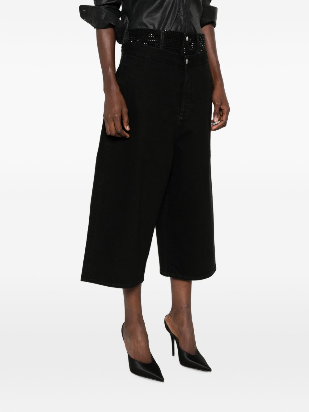 The Attico Women Denim Cotton Bermuda Shorts THE ATTICO