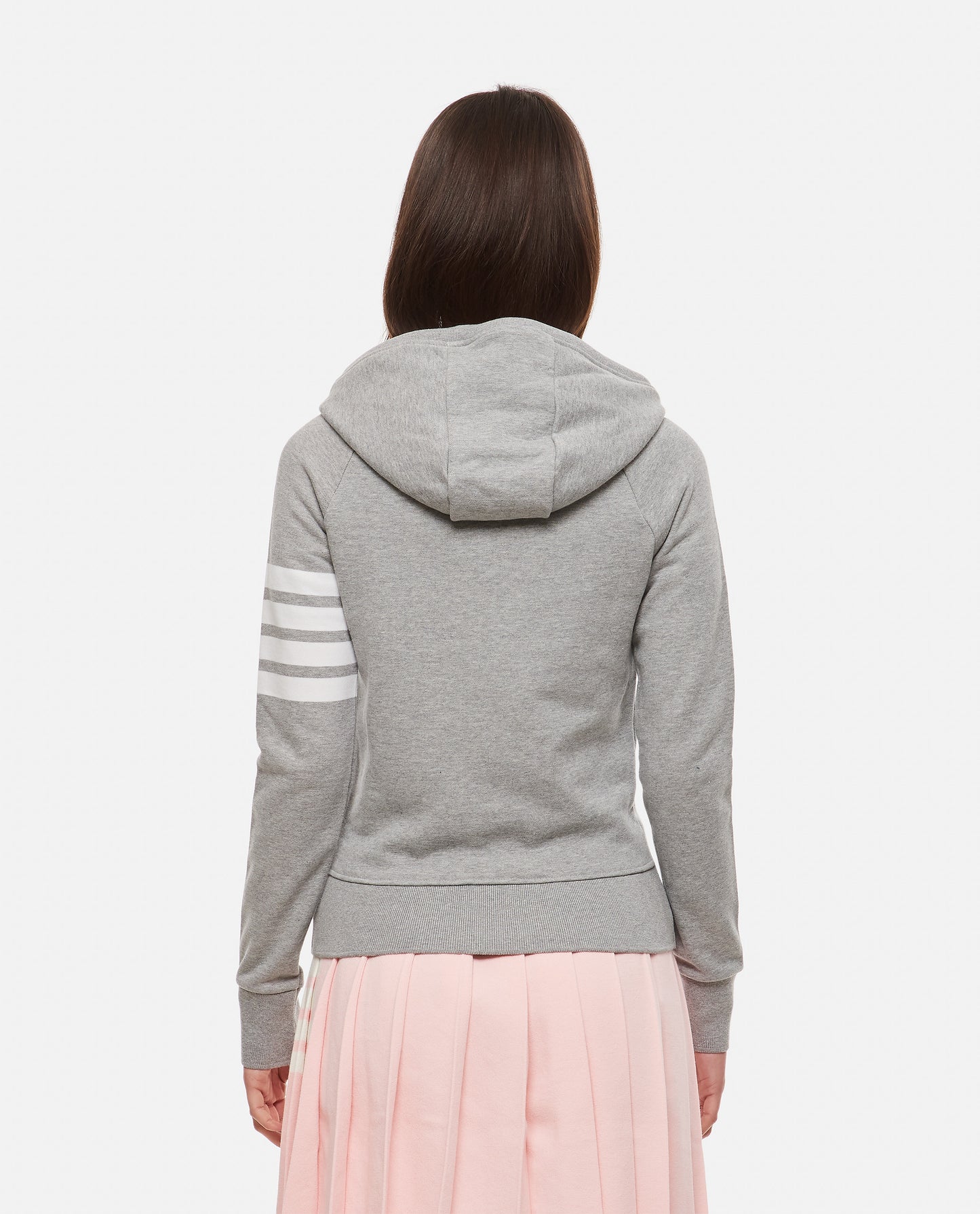 Thom Browne Women Classic Loopback 4-Bar Zip Hoodie THOM BROWNE