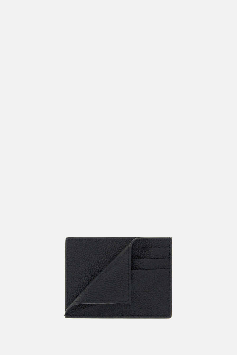 Thom Browne Men Single Card Holder Soft Pebble Grain Leather THOM BROWNE