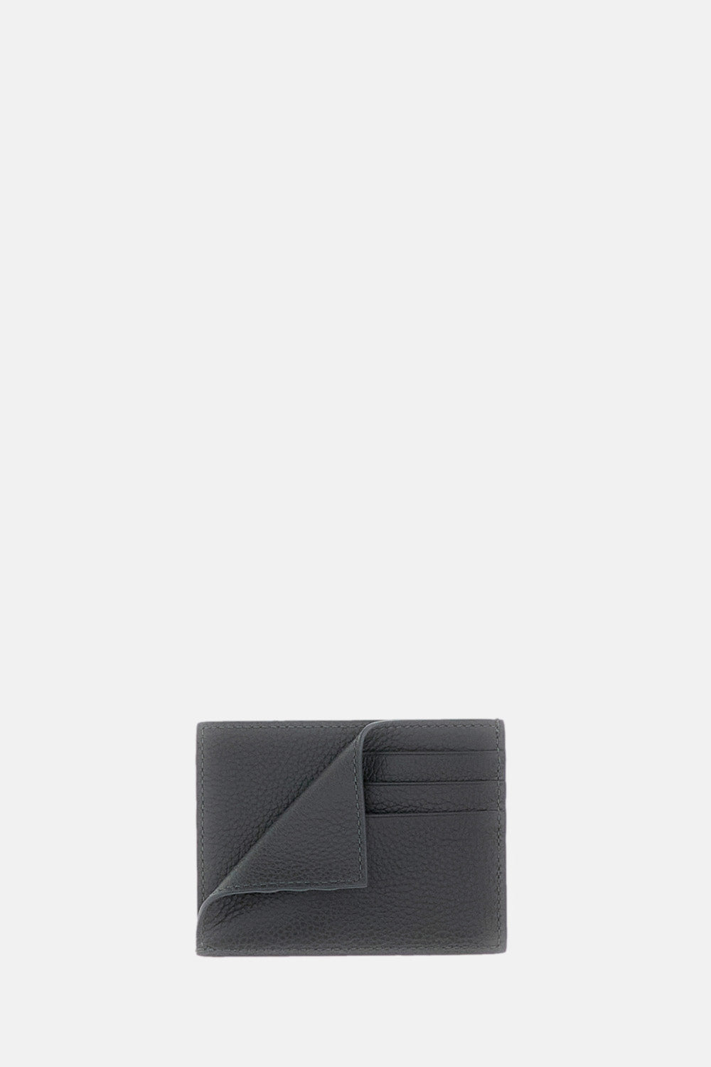 Thom Browne Men Single Card Holder Soft Pebble Grain Leather THOM BROWNE