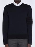 Thom Browne Men Ottoman Milano Stitch 4-Bar Bomber Pullover THOM BROWNE