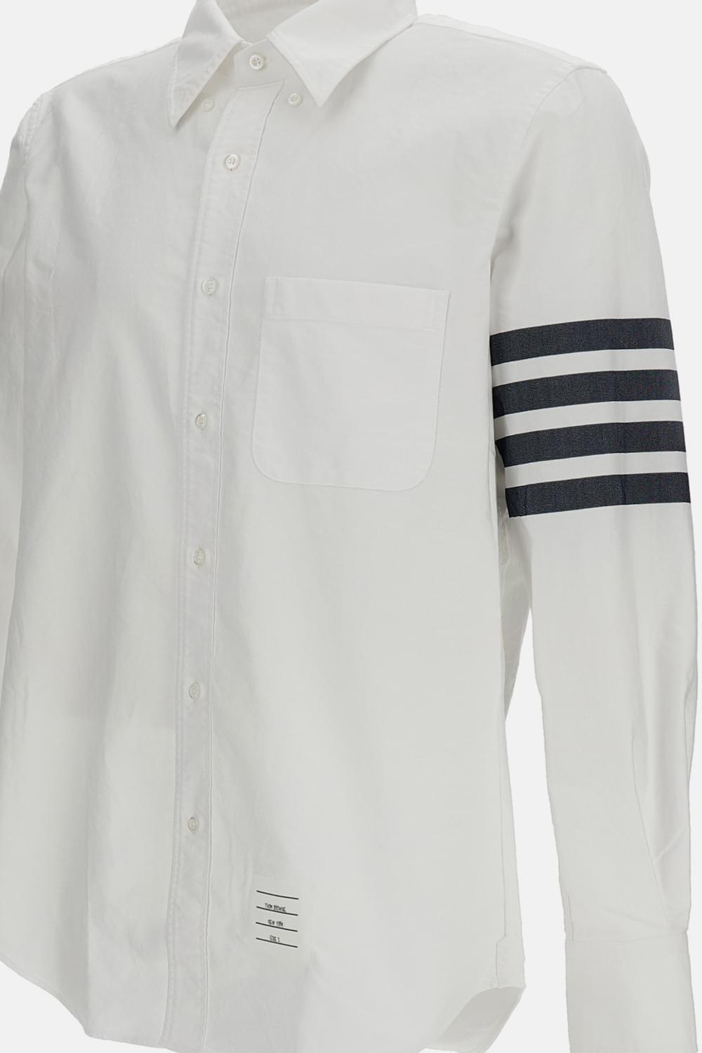 Thom Browne Men Straight Fit B/D L/S Shirt In Engineered 4 Bar Oxford THOM BROWNE