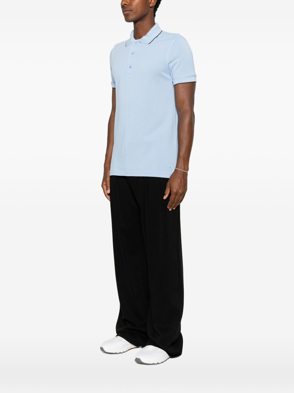 Tom Ford Men Piquet Cotton Polo Shirt TOM FORD