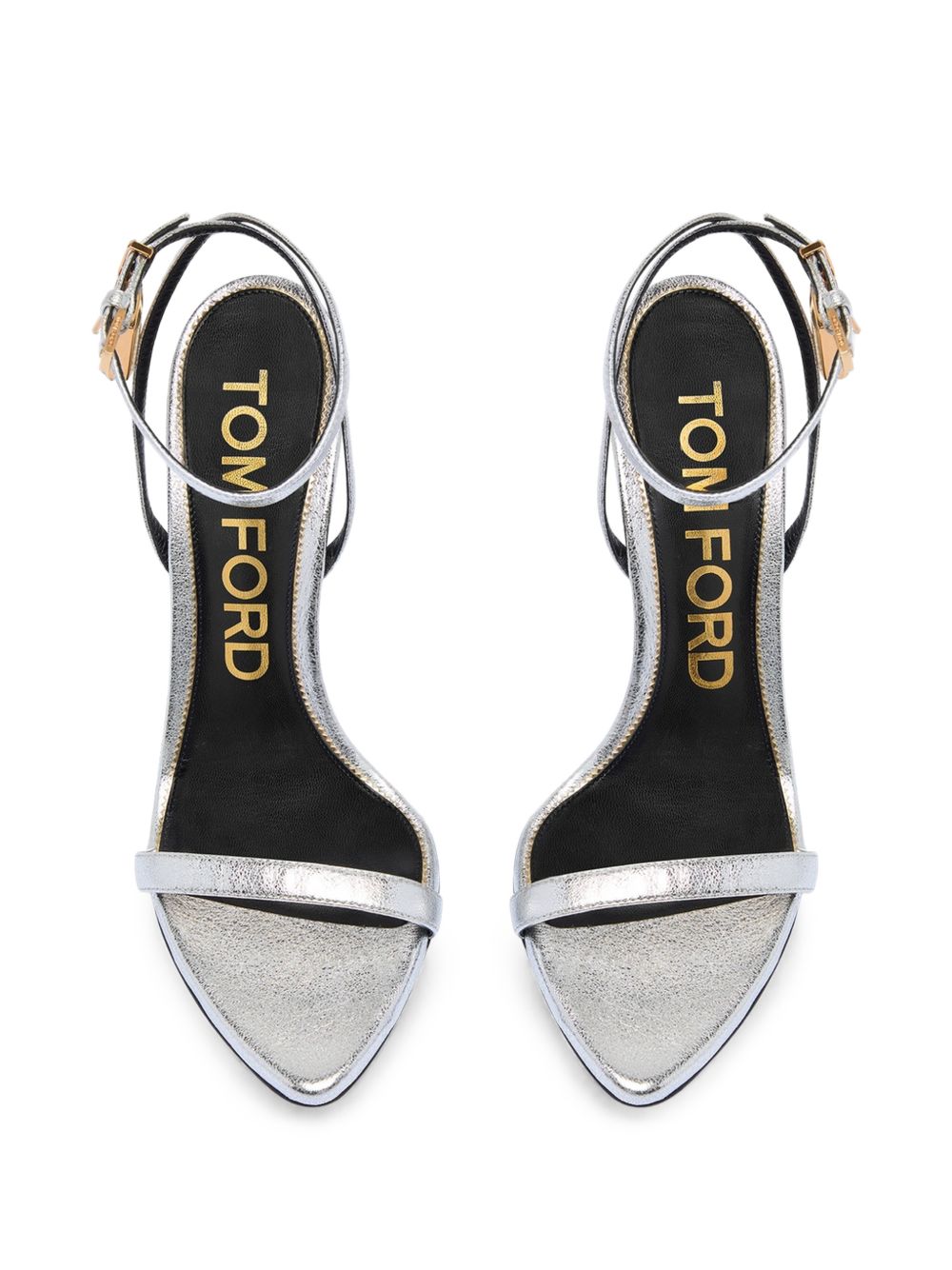Tom Ford Women Padlock Leather Heel Sandals TOM FORD