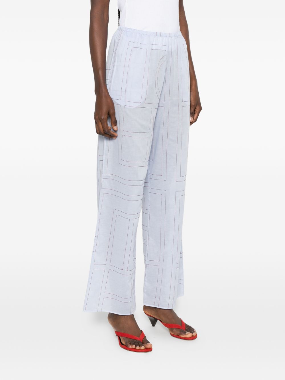 Toteme Women Cotton Blend Pajama Trousers TOTEME