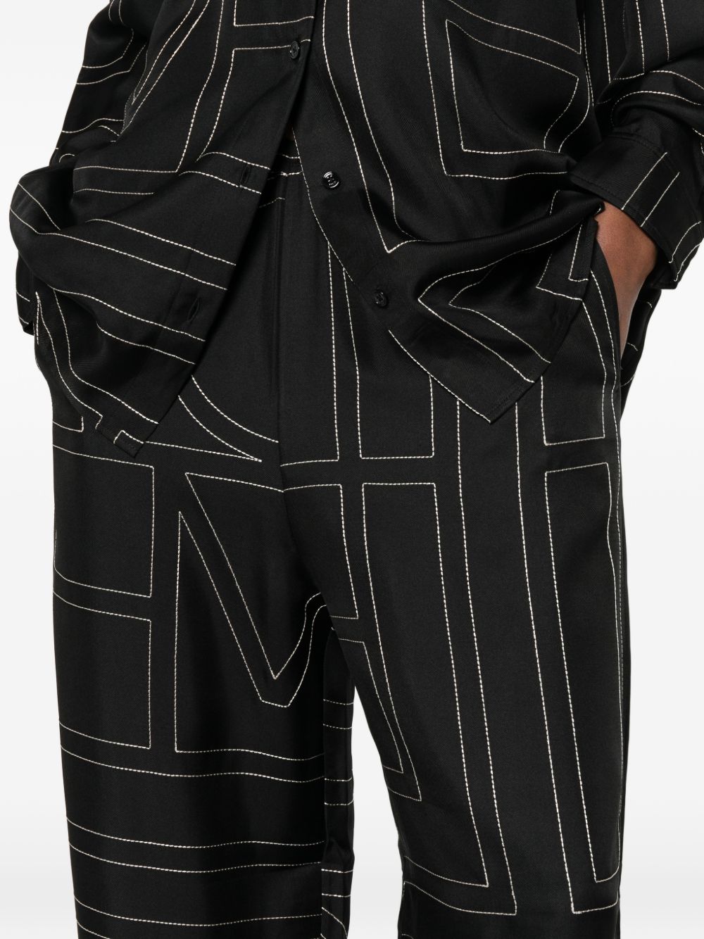 Toteme Women Monogram Silk Pajama Trousers TOTEME