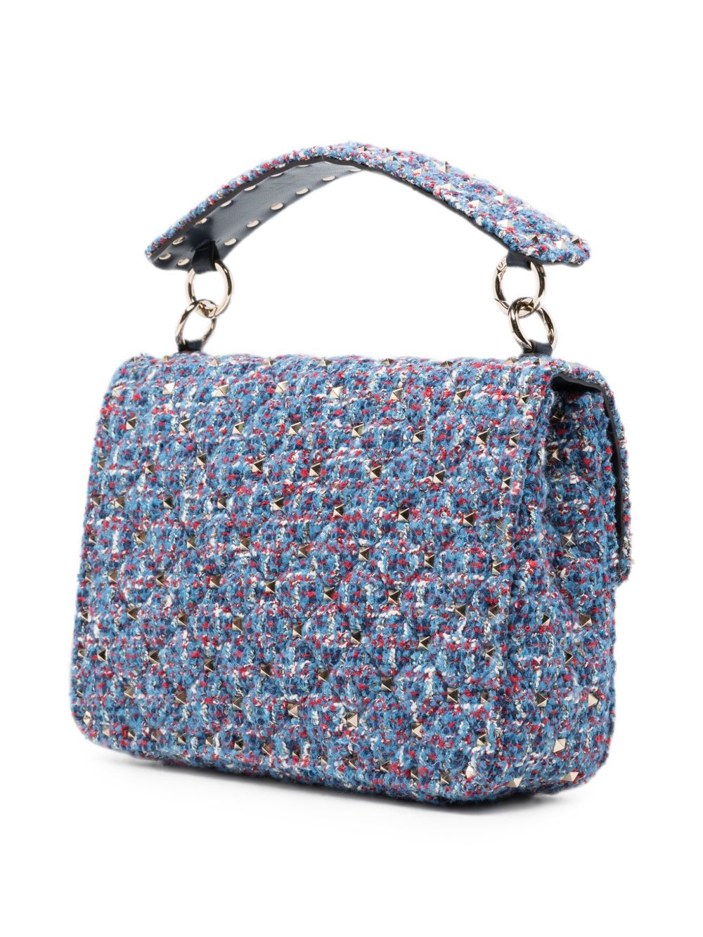 Valentino Garavani Women Rockstud Spike Medium Tweed Shoulder Bag VALENTINO GARAVANI