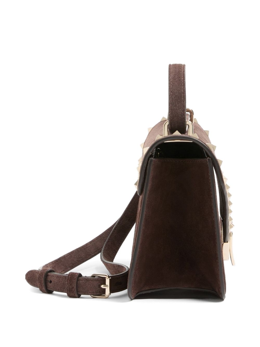 Valentino Garavani Women Rockstud Suede Leather Shoulder Bag VALENTINO GARAVANI