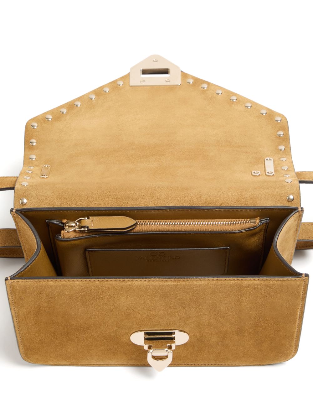 Valentino Garavani Women Rockstud Suede Leather Shoulder Bag VALENTINO GARAVANI