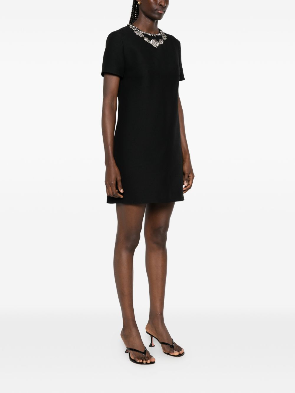 Valentino Women Wool And Silk Blend Mini Dress VALENTINO