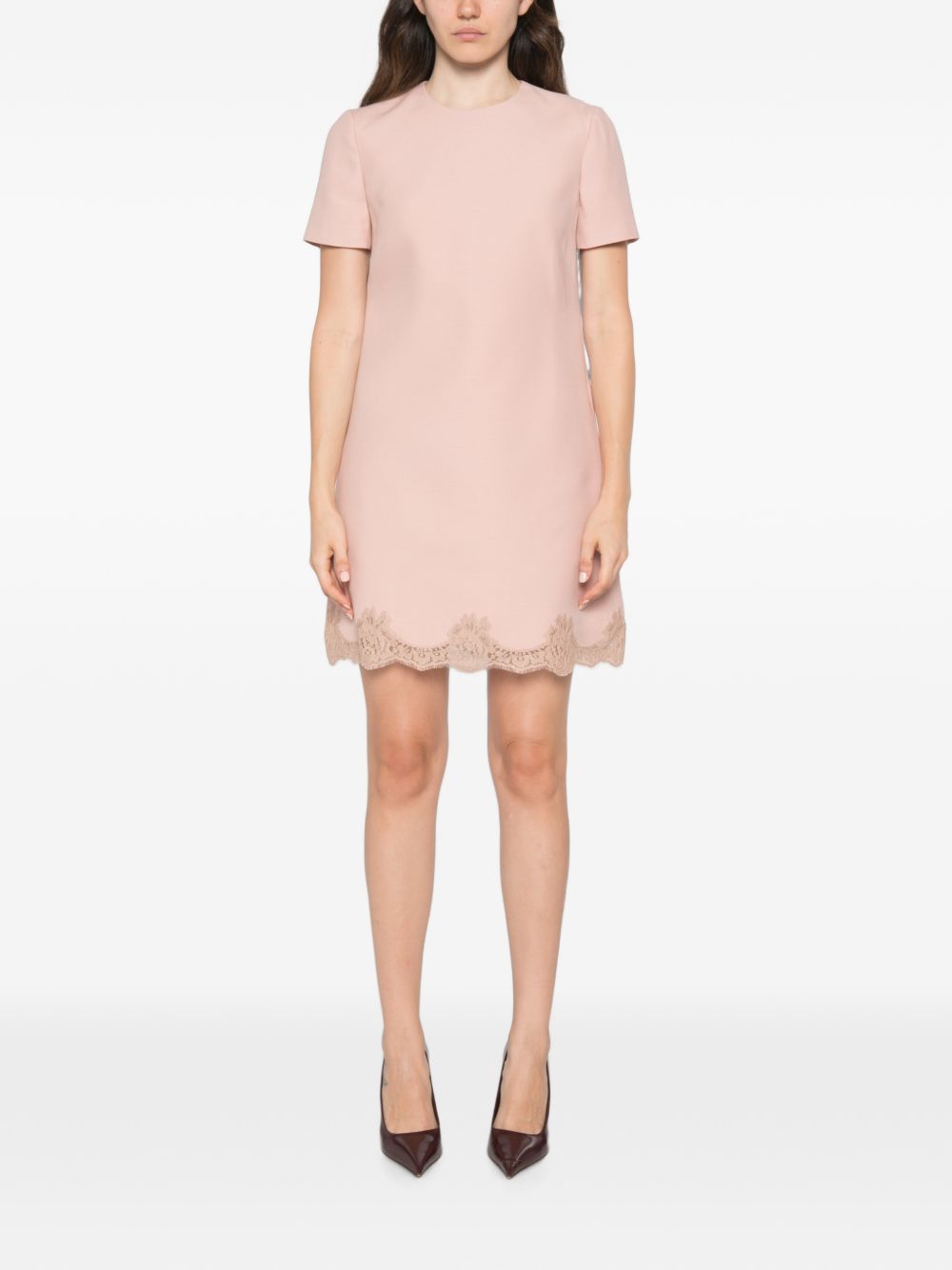 Valentino Women Wool And Silk Blend Mini Dress VALENTINO