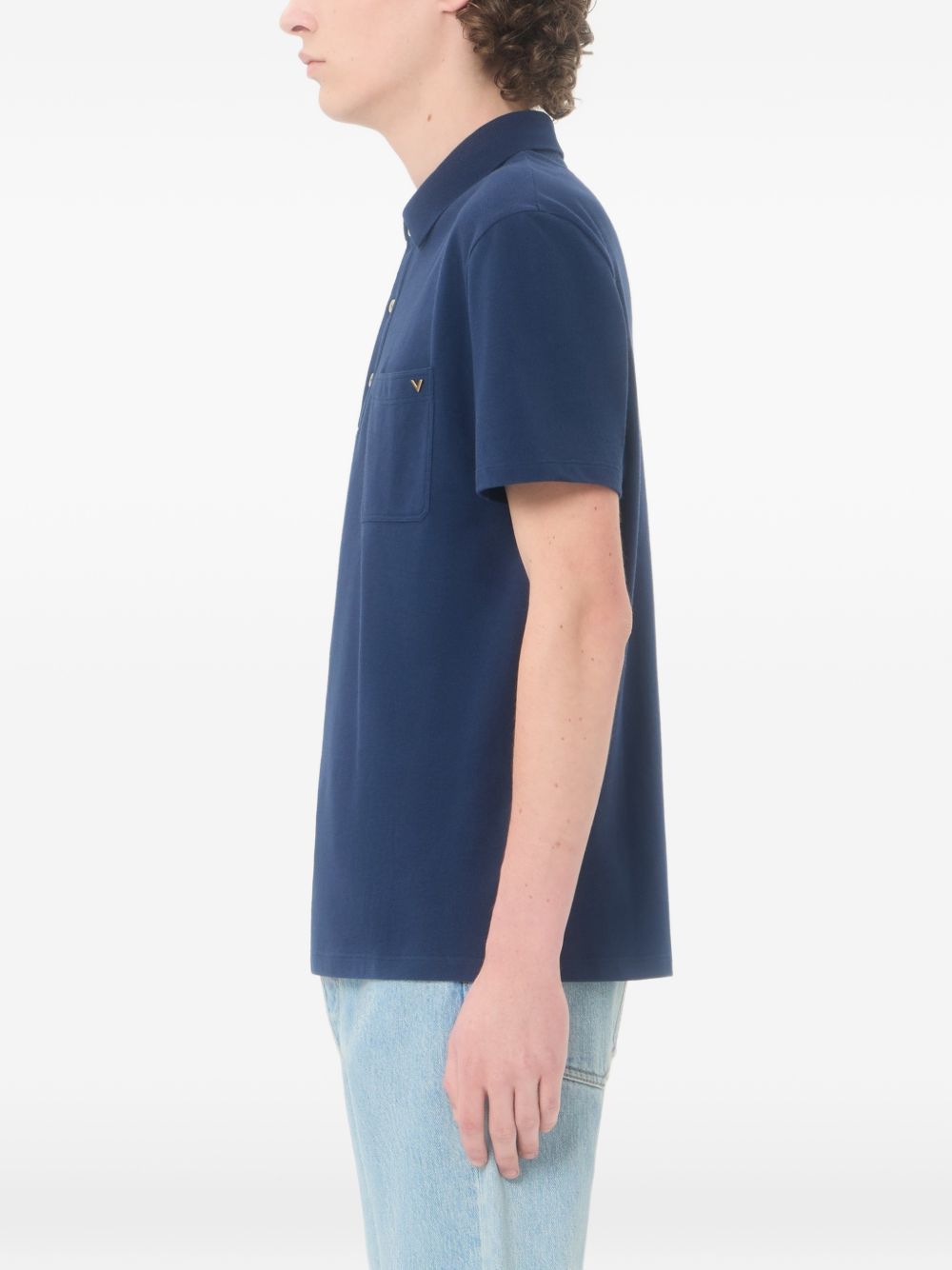 Valentino Men Vgold Cotton Polo Shirt