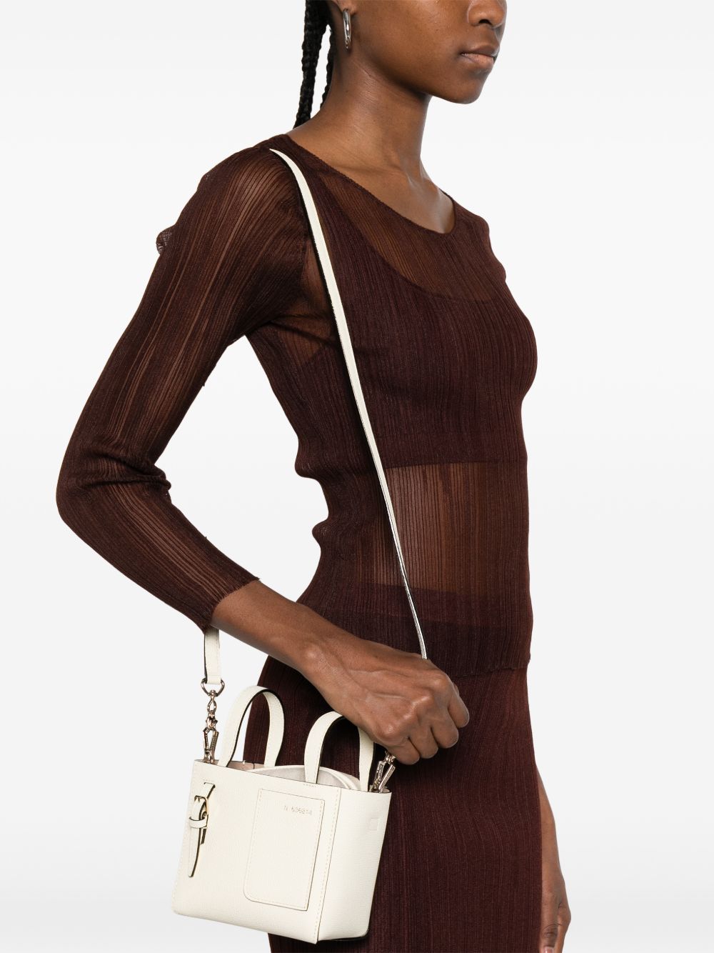 Valextra Women Nano Leather Bucket Bag VALEXTRA