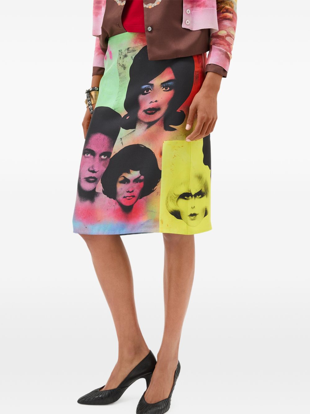 Versace Women Printed Silk Skirt VERSACE