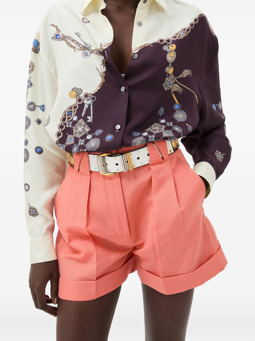Versace Women Printed Silk Shirt VERSACE