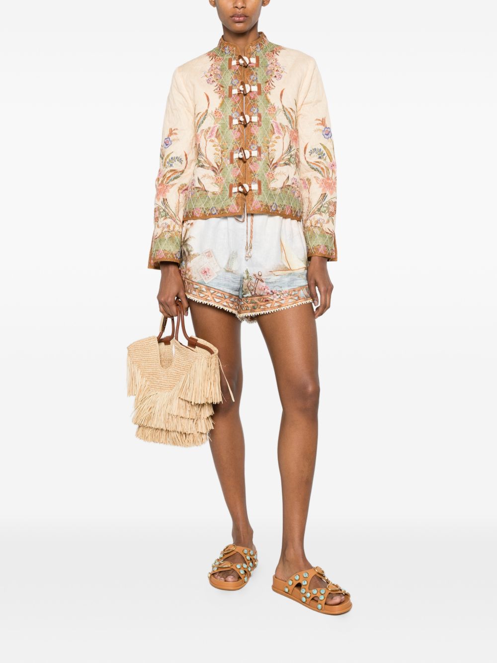 Zimmermann Women Mahon Linen Shorts ZIMMERMANN