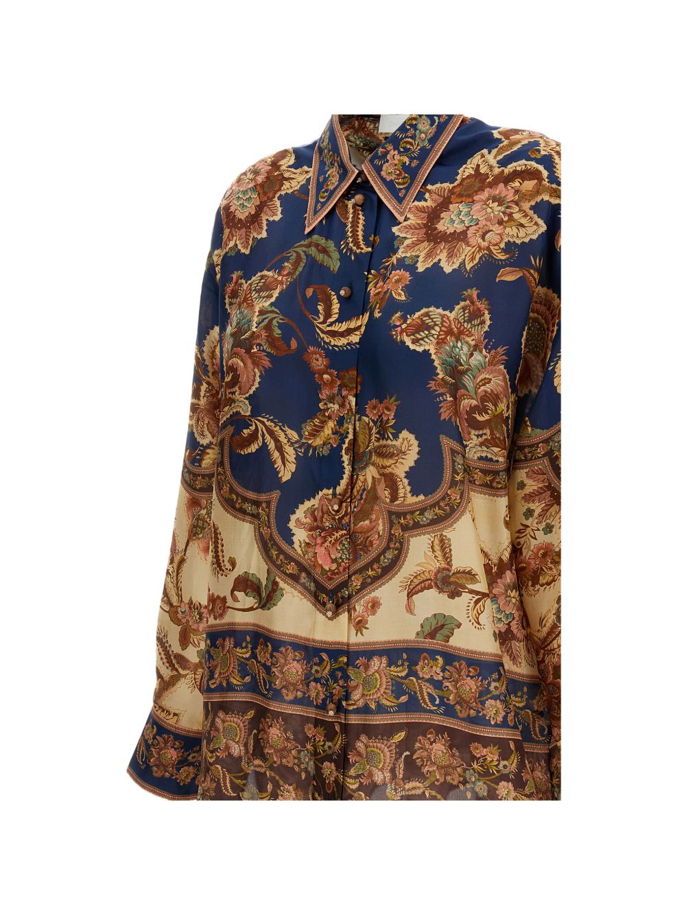 Zimmermann Women Aster Printed Silk Shirt ZIMMERMANN