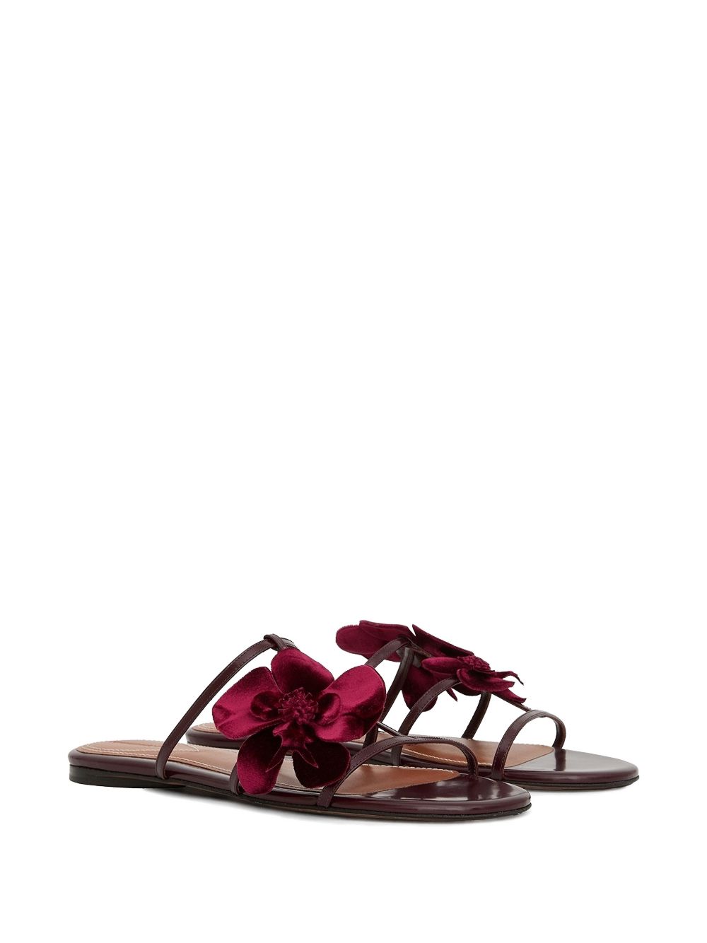 Zimmermann Women Orchid Leather Flat Sandals ZIMMERMANN