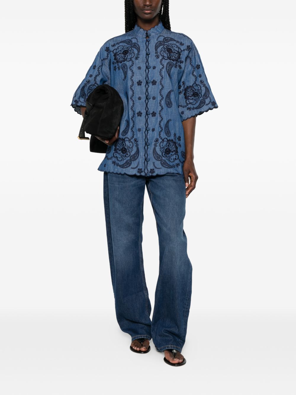 Zimmermann Women Aster Denim Shirt ZIMMERMANN