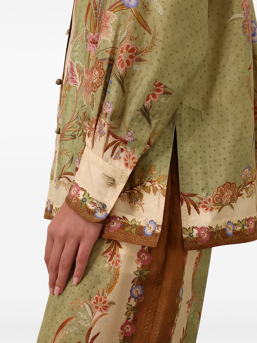 Zimmermann Women Indra Printed Silk Shirt