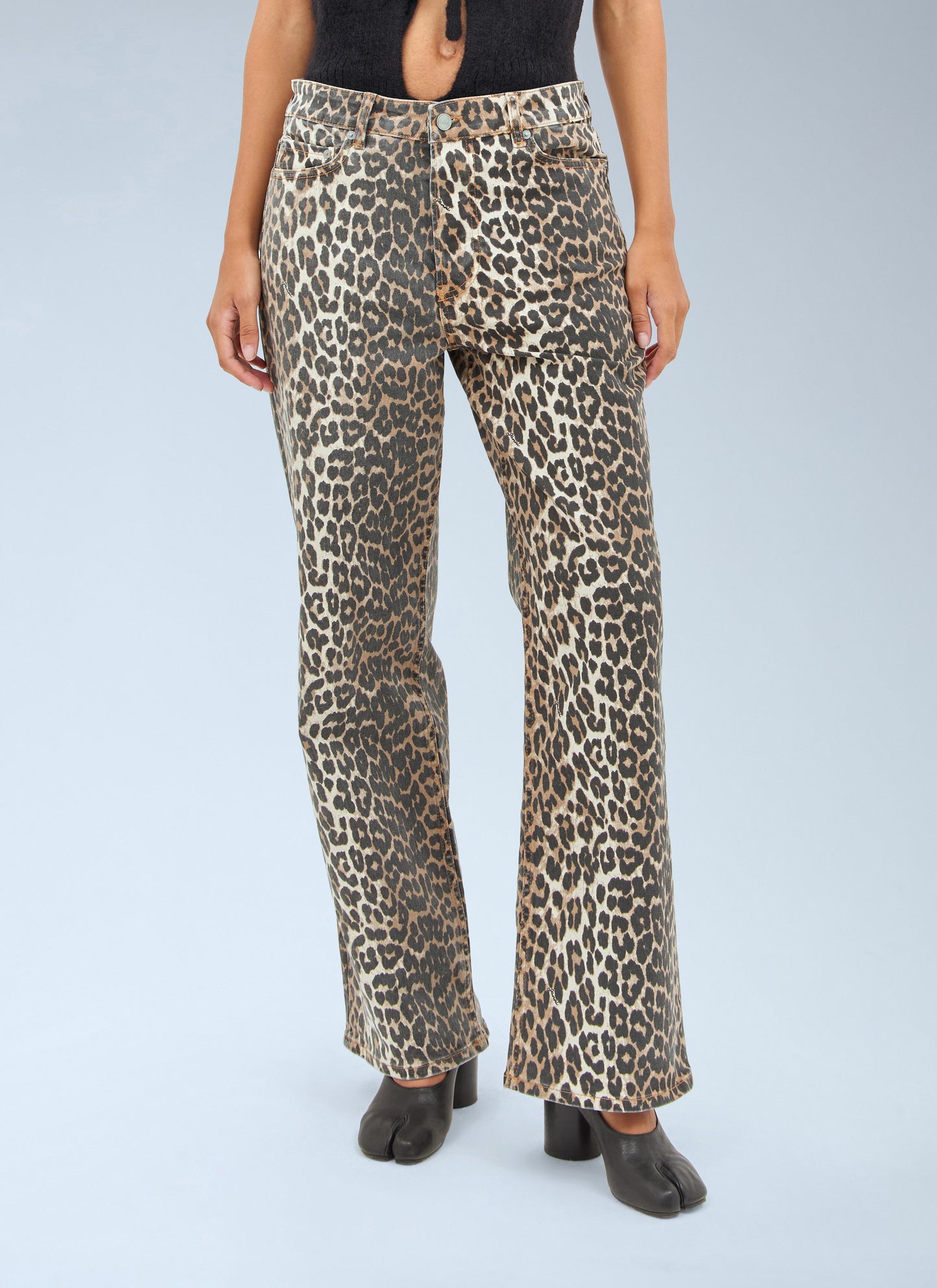 Ganni Women Leopard Print Izey Pants GANNI
