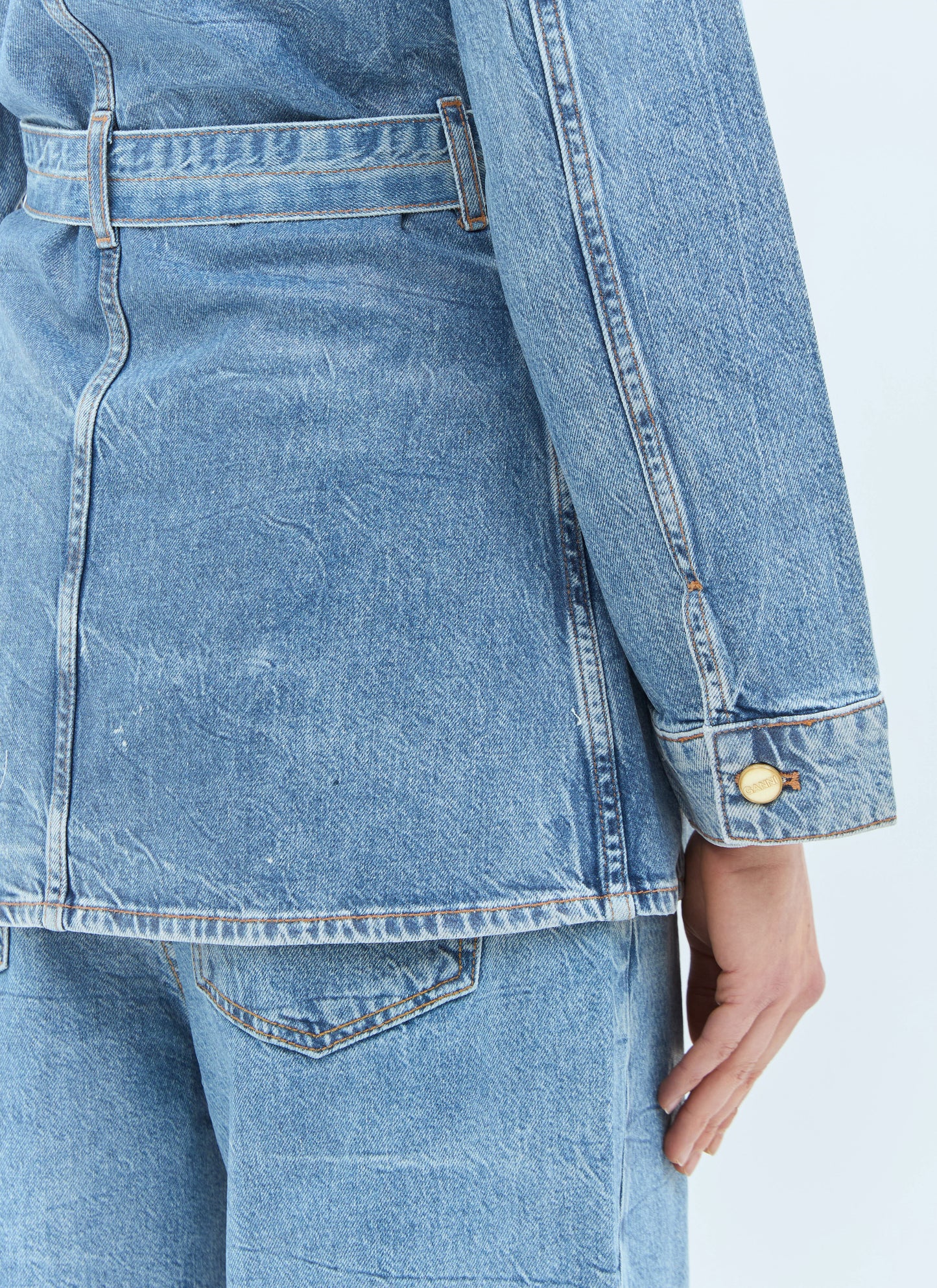 Ganni Women Foil Denim Jacket GANNI