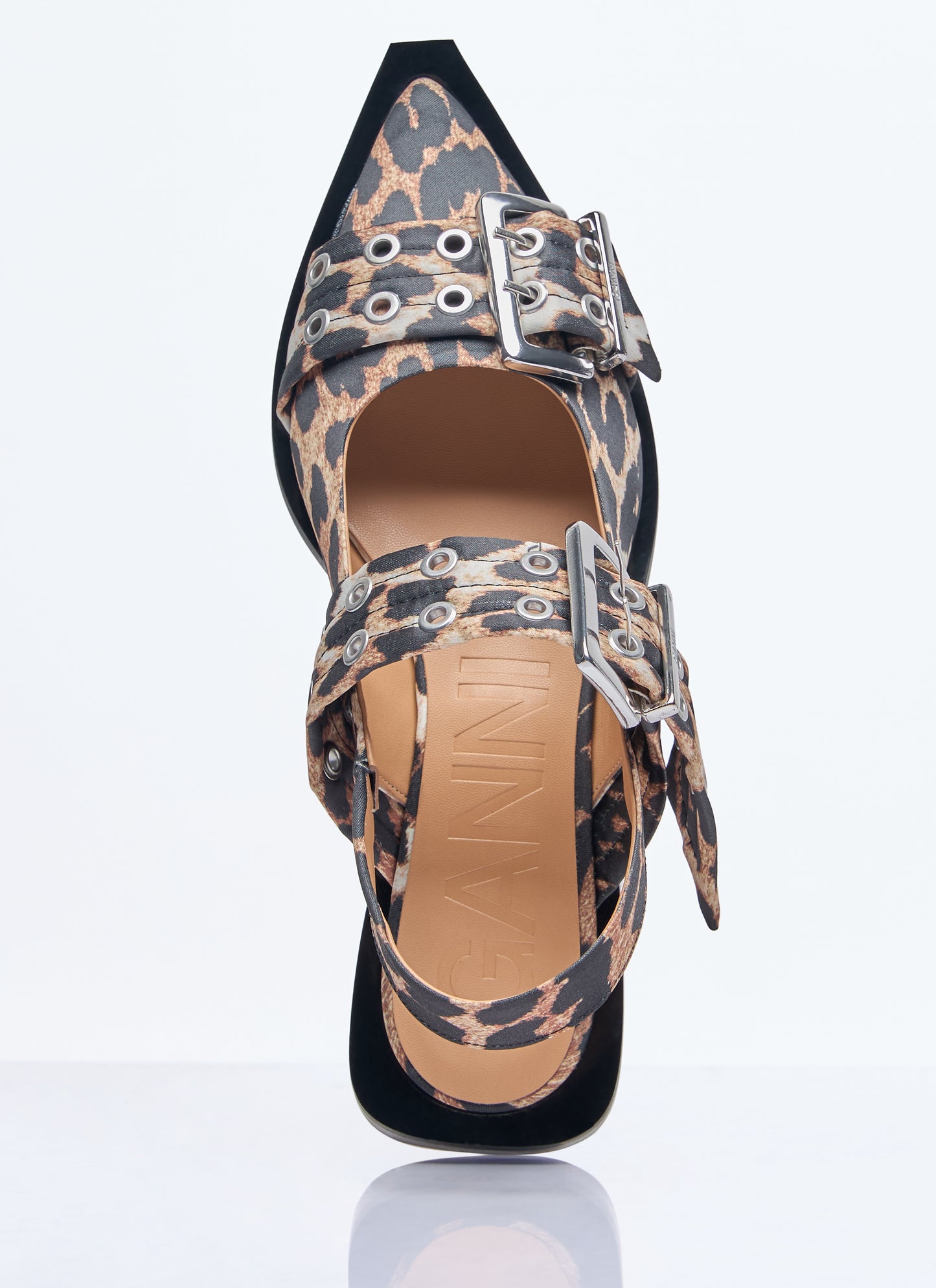 Ganni Women Feminine Buckle Ballerina Flats GANNI