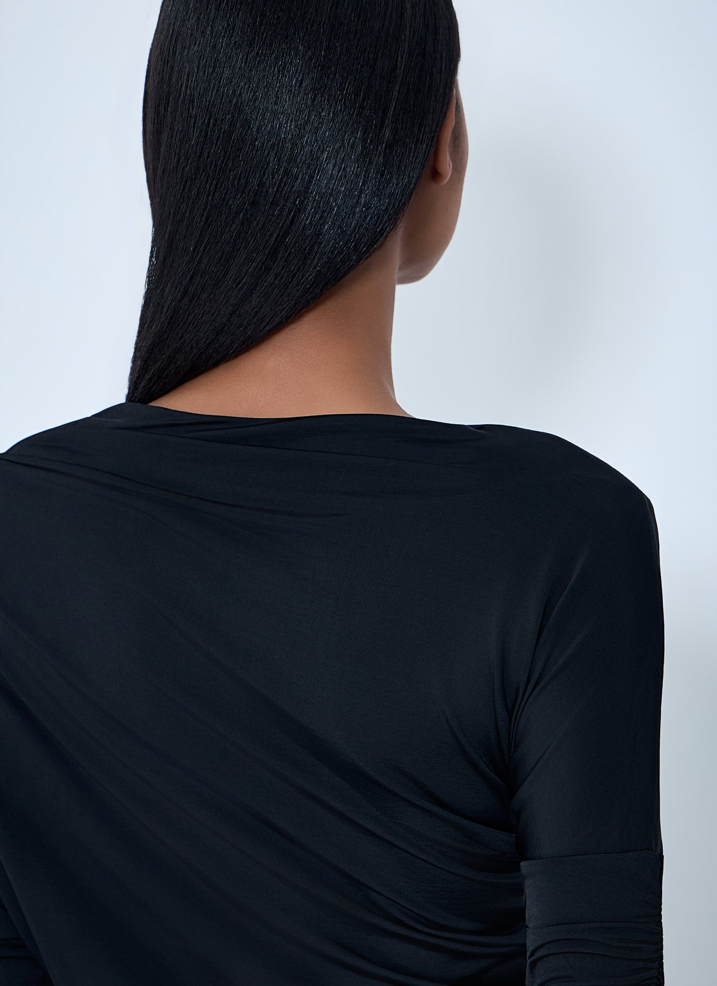 Ganni Women Draped Long Sleeve Top GANNI